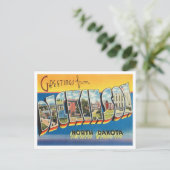 ノースダコタ旅行ディキンソンからの挨拶 ポストカード (スタンド正面)