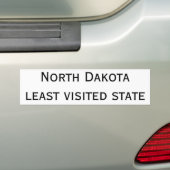 ノースダコタ最少の訪問された州のバンパーステッカー バンパーステッカー (車上)