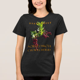 ノースダコタ準州の果物チョークチェリー トライブレンドTシャツ