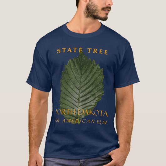 ノースダコタ準州の樹木 アメリカンエルム Tシャツ (正面)