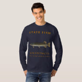 ノースダコタ準州 フィッシュ・ザ・ノーザンパイク Tシャツ (正面フル)