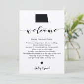 ノースダコタ結婚のウェルカムレター&旅程 プログラム (スタンド正面)