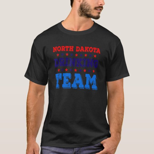 ノースダコタ飲み会チーム 州のプライド ビール好き Tシャツ (正面)