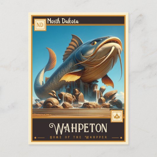 ノースダコタ・ウォプトン |ヴィンテージ ポストカード (正面)