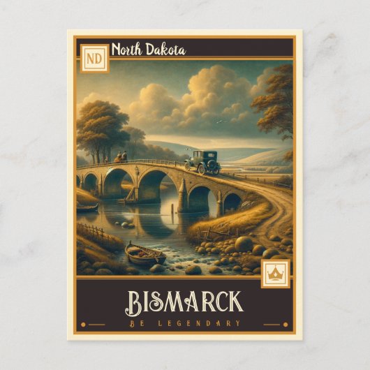 ノースダコタ・ビスマルク |ヴィンテージ ポストカード (正面)