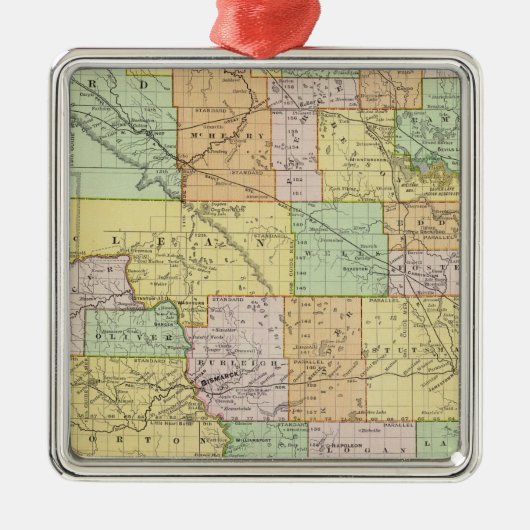 ノースダコタ メタルオーナメント (正面)