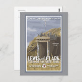 ノースダコタ、ルイス、クラーク・トレイル。 ポストカード (正面/裏面)
