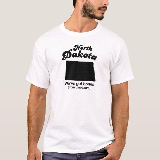 ノースダコタ-得られた骨 Tシャツ (正面)
