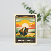 ノースダコタ |愛国心ヴィンテージ ポストカード (スタンド正面)