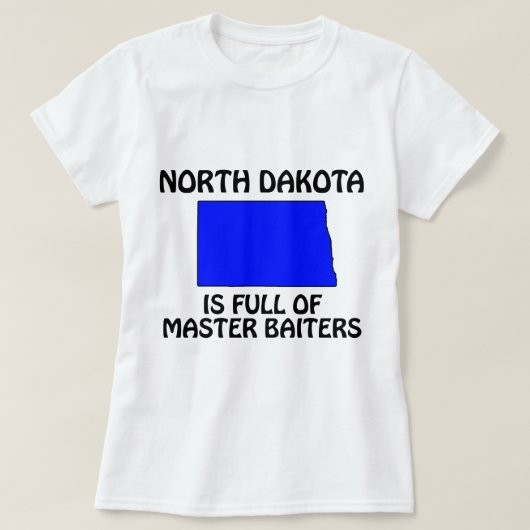ノースダコタ - 釣り名人だらけ Tシャツ (デザイン正面)