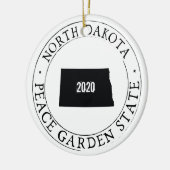 ノースダコパーソナライズされたタオーナメント セラミックオーナメント (左)