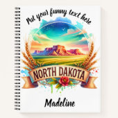 ノースダコ芸術的タの風景の眺め ノートブック (正面)