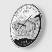 ノースダフェイクコタ州クォータークロック ラージ壁時計 (傾斜)