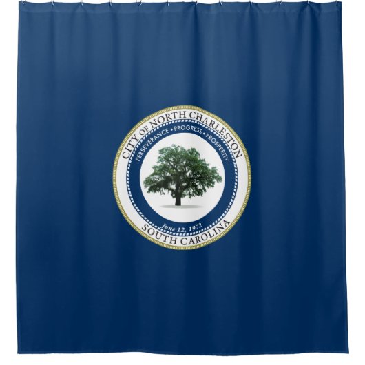 ノースチャールストン州旗（サウスカロライナ州） シャワーカーテン (正面)