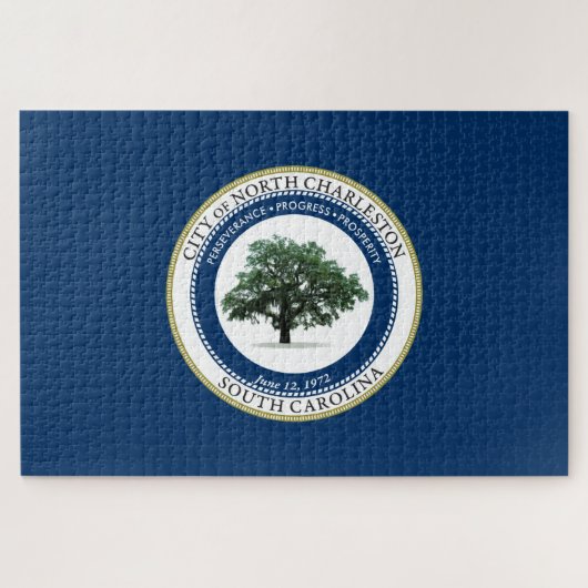 ノースチャールストン州旗(サウスカロライナ州) ジグソーパズル (横)