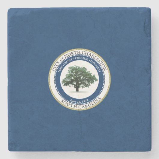 ノースチャールストン州旗（サウスカロライナ州） ストーンコースター (正面)