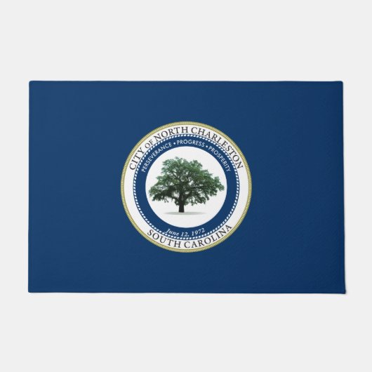 ノースチャールストン州旗（サウスカロライナ州） ドアマット (正面)