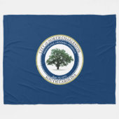 ノースチャールストン州旗（サウスカロライナ州） フリースブランケット (正面(横))