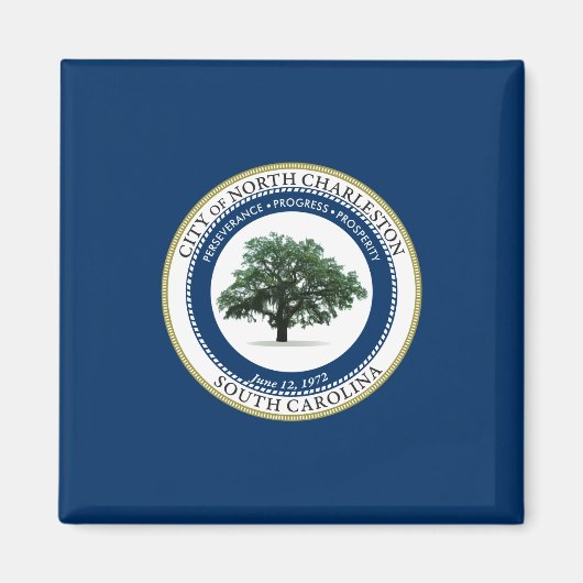 ノースチャールストン州旗(サウスカロライナ州) マグネット (正面)