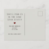 ノーステキサス州グリーンリネンアンドハートテキサス州ムービング 案内ポストカード (裏面)