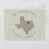 ノーステキサス州グリーンリネンアンドハートテキサス州ムービング 案内ポストカード (正面)