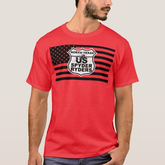 ノーステキサス支部 ブラックフラグ & ロゴ Tシャツ (正面)