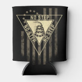 ノーステップ軍隊ガッズデンスネークアメリカ国旗 缶クーラー (正面)