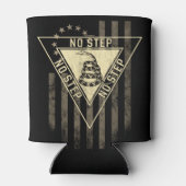 ノーステップ軍隊ガッズデンスネークアメリカ国旗 缶クーラー (裏面)