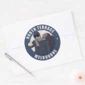 ノーステラスメルボルンステッカー ラウンドシール (封筒)