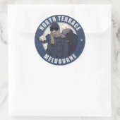 ノーステラスメルボルンステッカー ラウンドシール (バッグ)