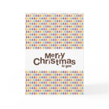 ノーストレートデザインレインボークリスマスツリーカード