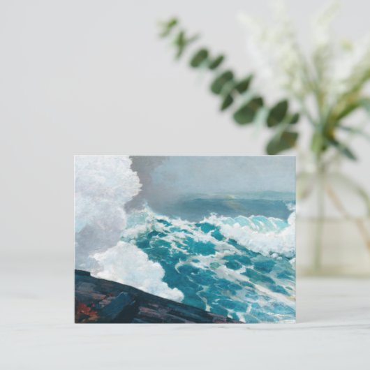 ノーストースター(1895) by Winslow Homer – オーバーナイトWa ポストカード (スタンド正面)