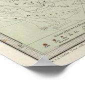 ノースナイトスカイの地図 ポスター (角)