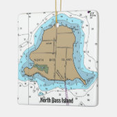 ノースバスアイランドレイクエリーチャート セラミックオーナメント (左)