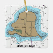 ノースバスアイランドレイクエリーチャート セラミックオーナメント (正面)