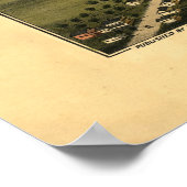 ノースバーウィックMEパノラマバードズアイビュー1877 ポスター (角)