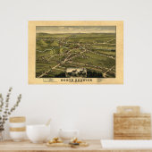 ノースバーウィックMEパノラマバードズアイビュー1877 ポスター (キッチン)