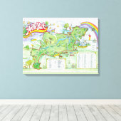 ノースパークの地図 – アレゲニー郡，ピッツバーグ， PA キャンバスプリント (インサイチュ (ウッドフロア))