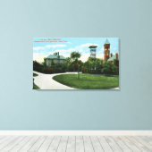 ノースパークビューブラウネル学校、火災 キャンバスプリント (インサイチュ (ウッドフロア))