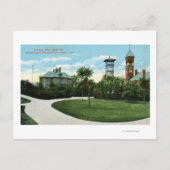 ノースパークビューブラウネル学校、火災 ポストカード (正面)