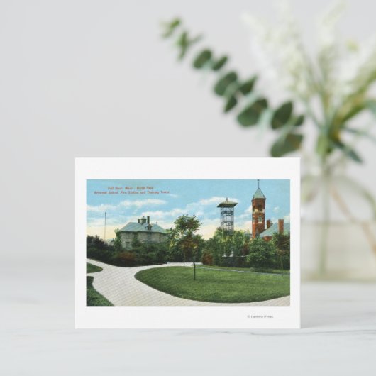 ノースパークビューブラウネル学校、火災 ポストカード (スタンド正面)