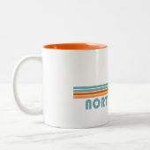 ノースビーチティビーアイランドジョージアサンパームツリーズ ツートーンマグカップ (左)