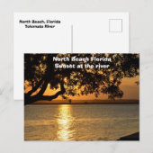 ノースビーチフロリダサンセットホリデーハガキ シーズンポストカード (正面/裏面)
