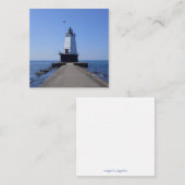 ノースピアヘッドライトハウス(MI)フラットノートカード ノートカード (正面/裏面)