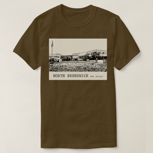 ノースブランズウィックニュージャージー1 Tシャツ (デザイン正面)