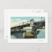 ノースブリッジコネクティングリーウィストンとオーバーン ポストカード (正面/裏面)