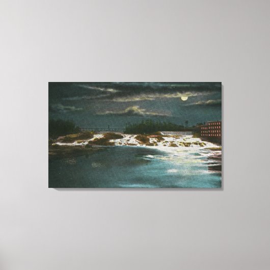 ノースブリッジビューの滝の夜 キャンバスプリント (正面)