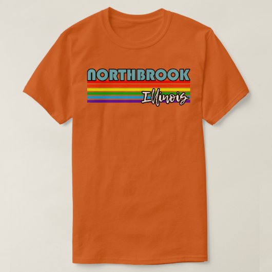 ノースブルックイリノイプライドノースブルックLGBTギフトLG Tシャツ (デザイン正面)