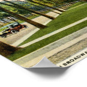 ノースブロードウェイ、サラトガ春、NYヴィンテージ ポスター (角)