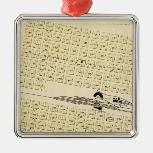 ノースプラット、ネブラスカ メタルオーナメント (正面)